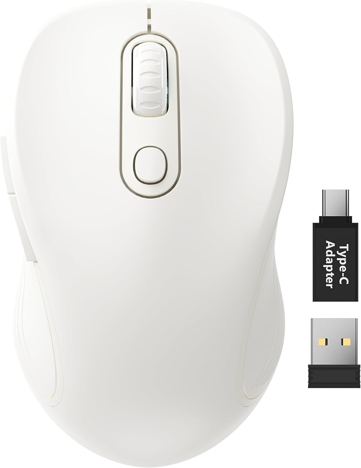 Wireless Mouse for Laptop, 2.4Ghz Ergonomic Computer Mouse with Back & Forward Buttons, 3 Adjustable DPI Levels, 6 Buttons, Optical USB Cordless Mice for Windows Macbook PC, M01 (Baby Pink)