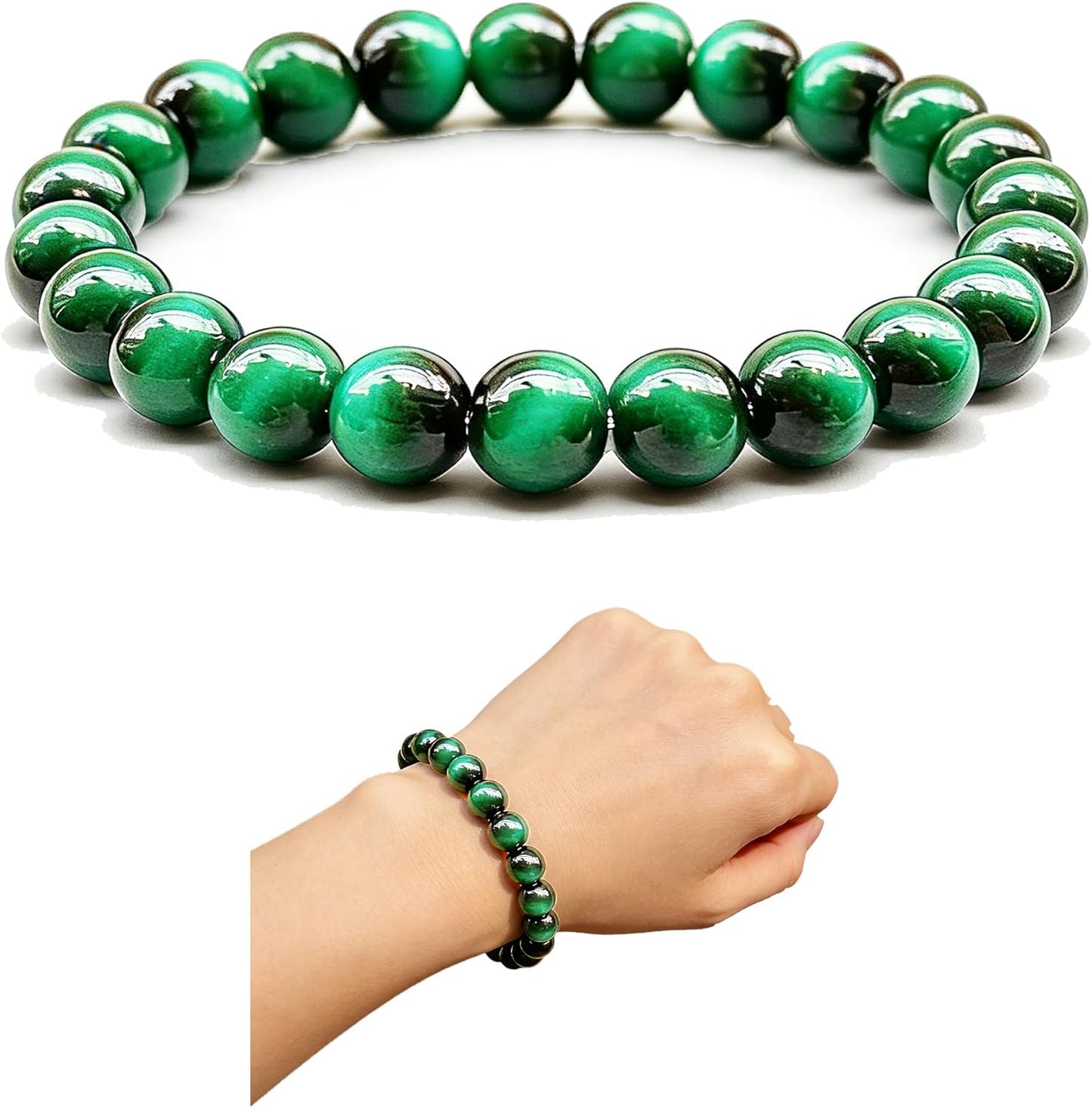 Handmade 8Mm Beaded Bracelets for Men Protection Bracelet for Women Chakra Feng Shui Stretchy Handmade Lucky Money Stretchy Crystal Bracelets Best Gifts