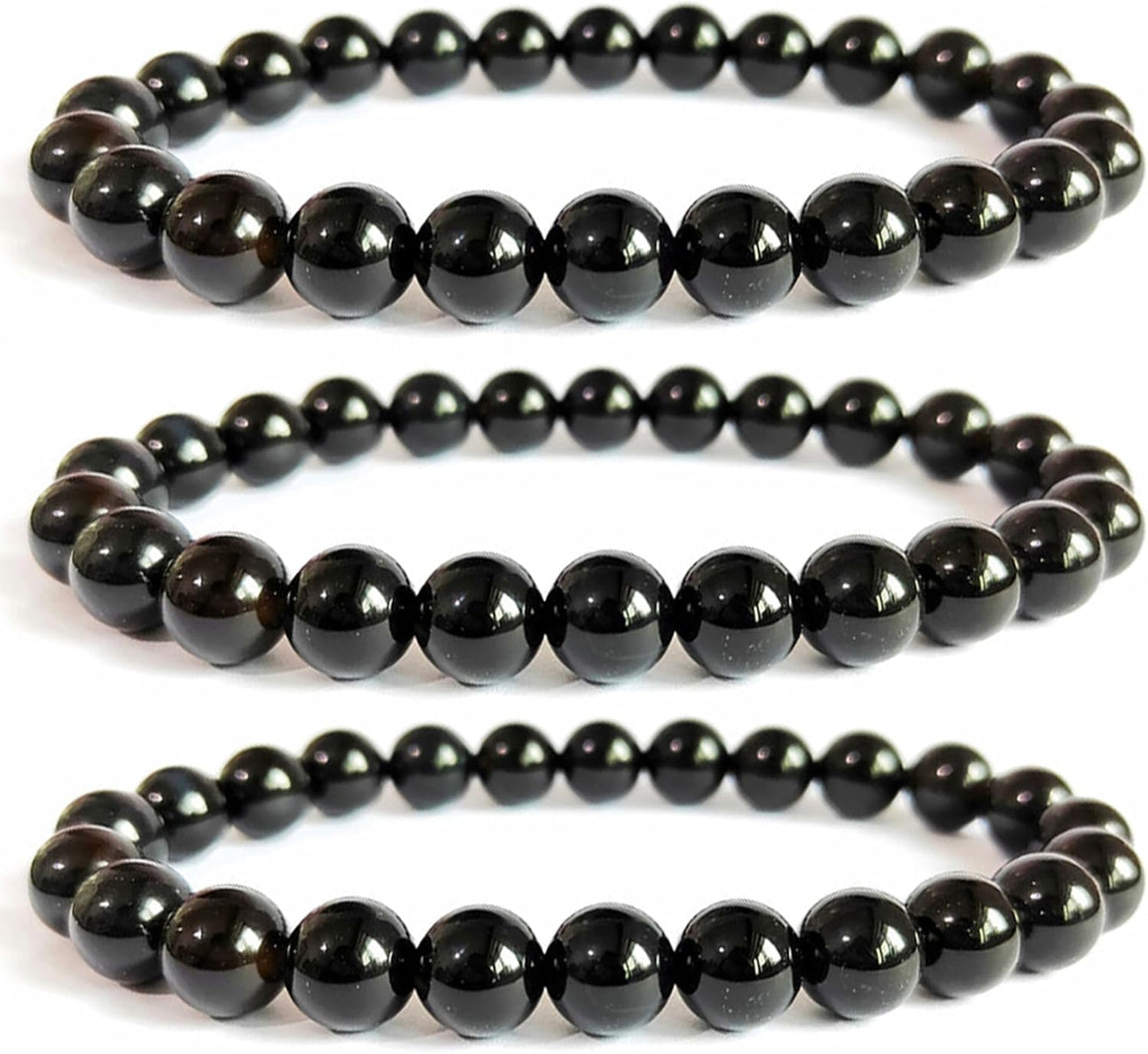 Handmade 8Mm Beaded Bracelets for Men Protection Bracelet for Women Chakra Feng Shui Stretchy Handmade Lucky Money Stretchy Crystal Bracelets Best Gifts