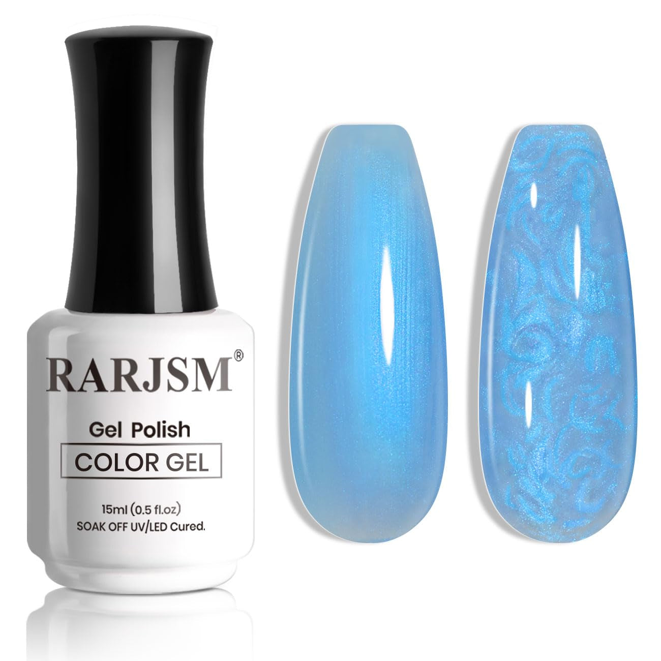 Pearl Gel Nail Polish,15Ml Clear Pearlescent Gel Polish,Purple Glitter Gel Polish Shimmer Iridescent Mermaid Nail Gel Polish Soak off LED UV Drawing Swirl Thread Effect for DIY Manicure Use