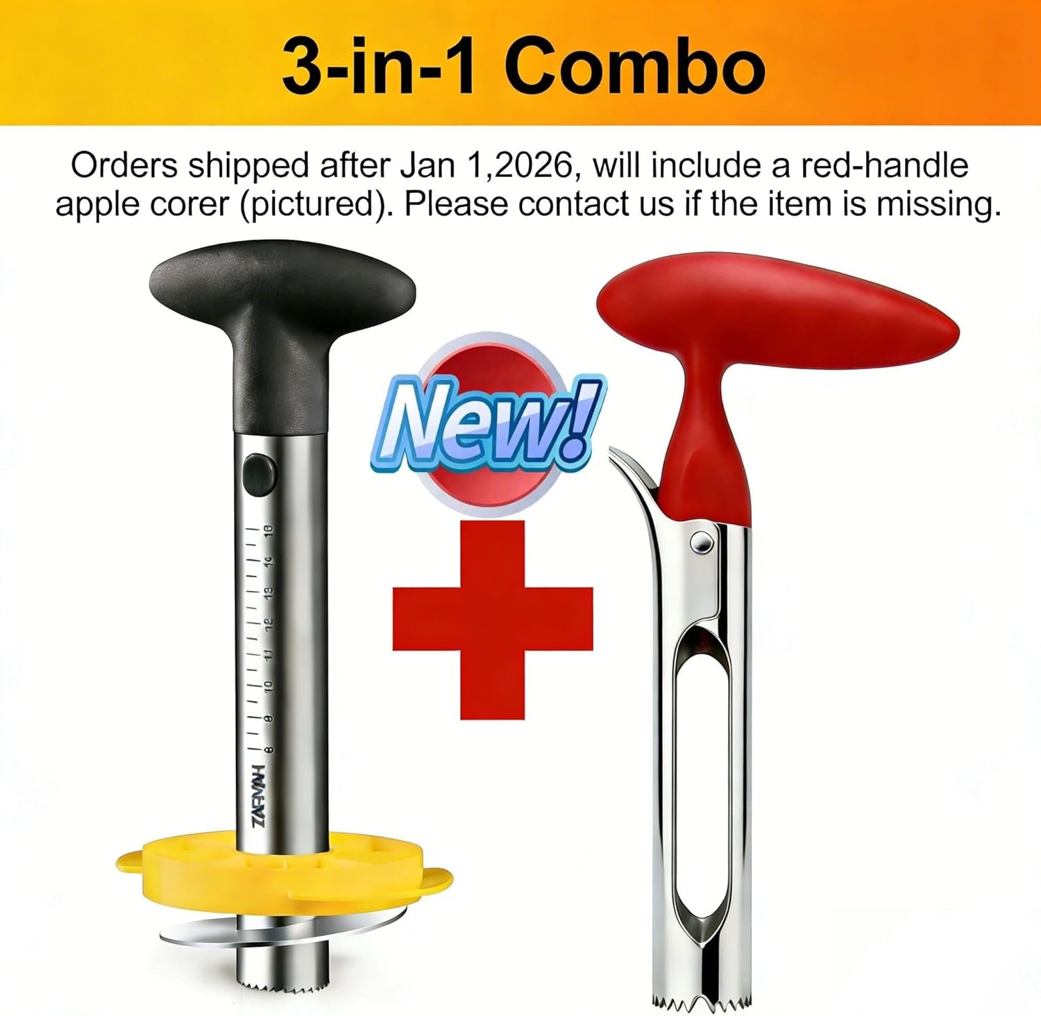 Pineapple Corer and Slicer Tool, Pineapple Cutter and Corer, Stainless Steel Pineapple Peeler, Easy Pineapple Core Remover Decorer, Eye Removal Tool, Pelador De Piña (Black with Measure Marks)
