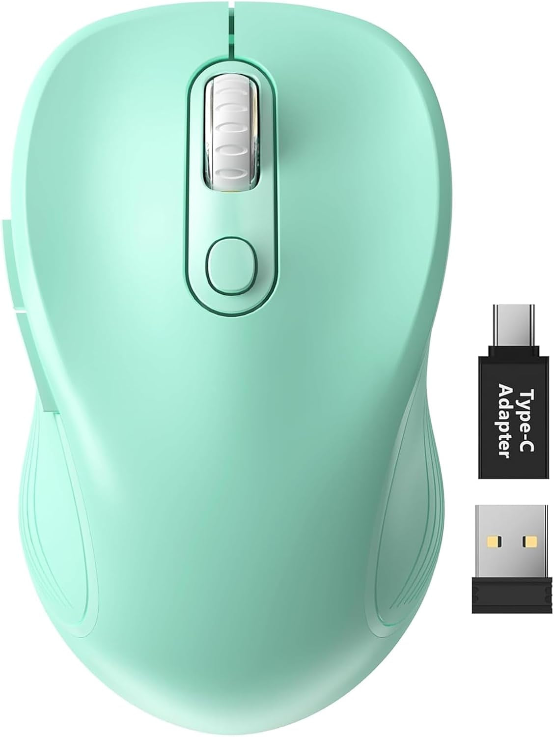 Wireless Mouse for Laptop, 2.4Ghz Ergonomic Computer Mouse with Back & Forward Buttons, 3 Adjustable DPI Levels, 6 Buttons, Optical USB Cordless Mice for Windows Macbook PC, M01 (Baby Pink)