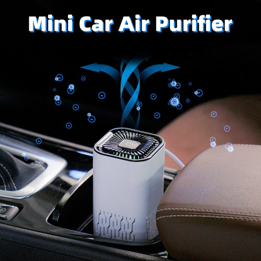 Portable Car Air Purifier – Negative Ion Generator for Formaldehyde, Smoke & Dust Removal