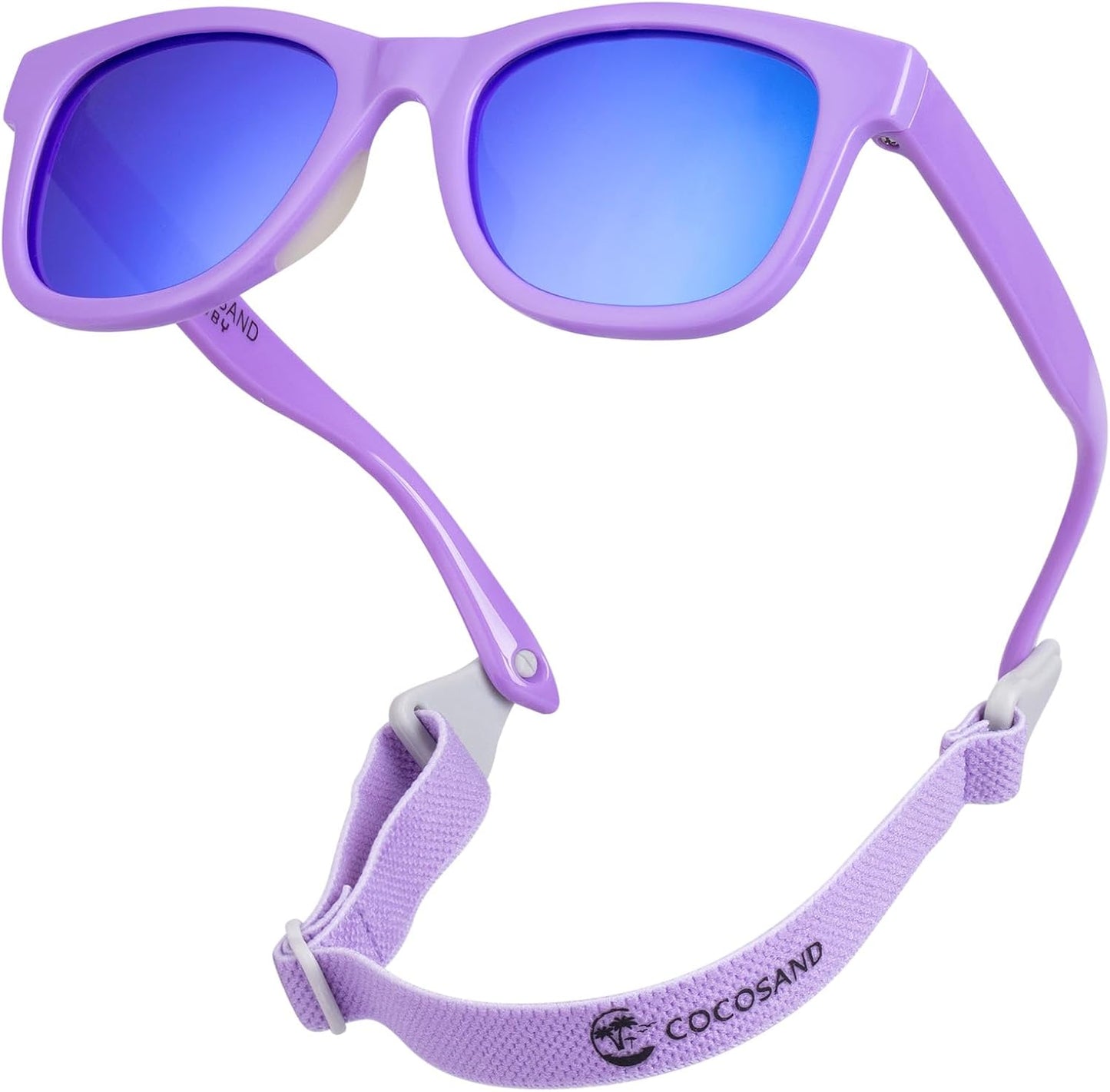 Flexible Baby Sunglasses with Strap Polarized UV Protection for Toddler Infant Newborn Boy Girl Age 0-24 Months