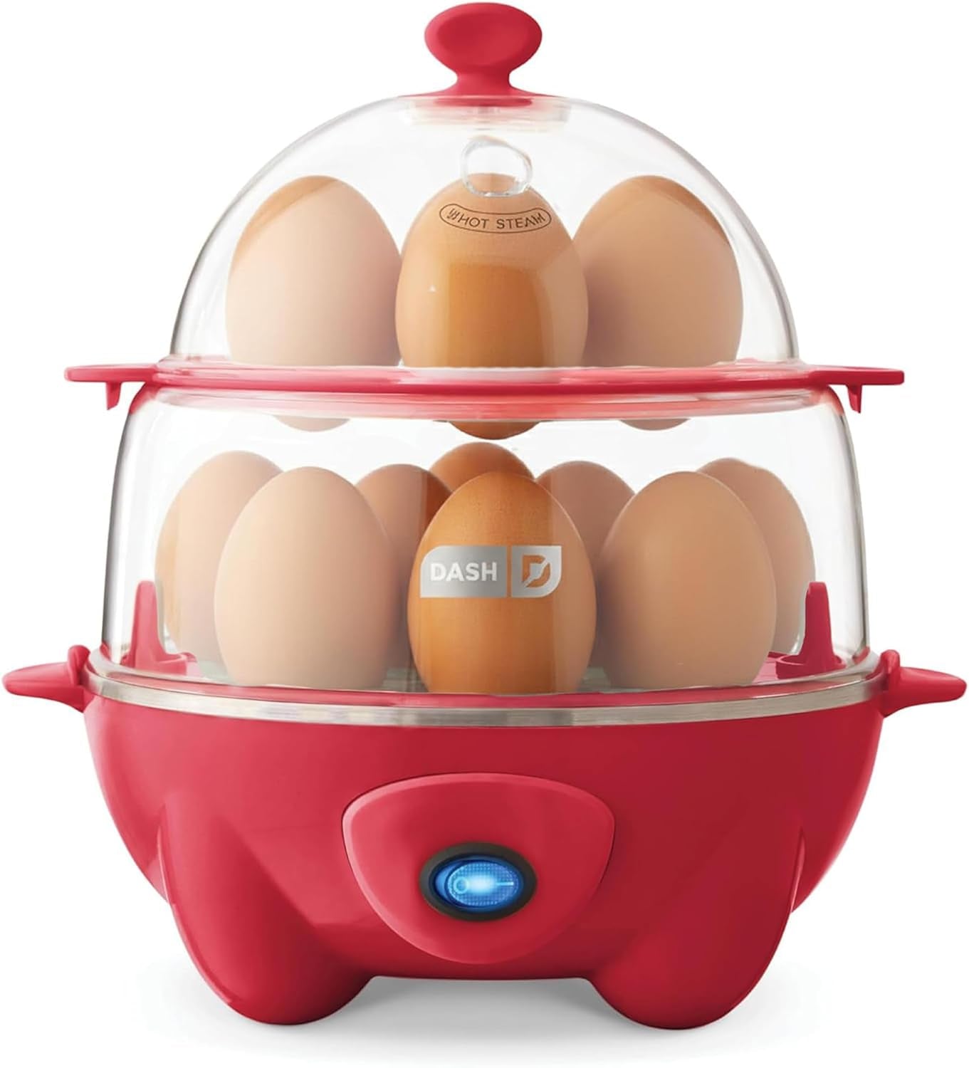 Deluxe Egg Cooker - Boiler, Poacher & Steamer - Includes Measuring & Recipe Guide - Dishwasher Safe - Holds 12 Eggs, Black