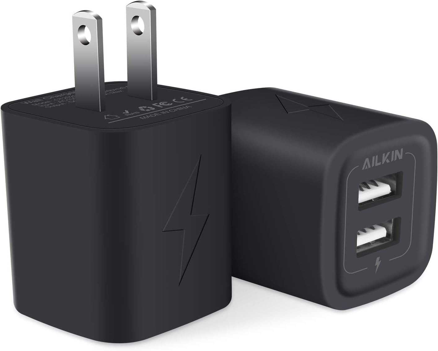 Wall Charger,  USB Plug Fast Charging Block Power Adapter Cube 2 Port | USB Charge Travel Brick Cell Quick Chargers Box for Iphone Samsung Galaxy USB Box Base Brick