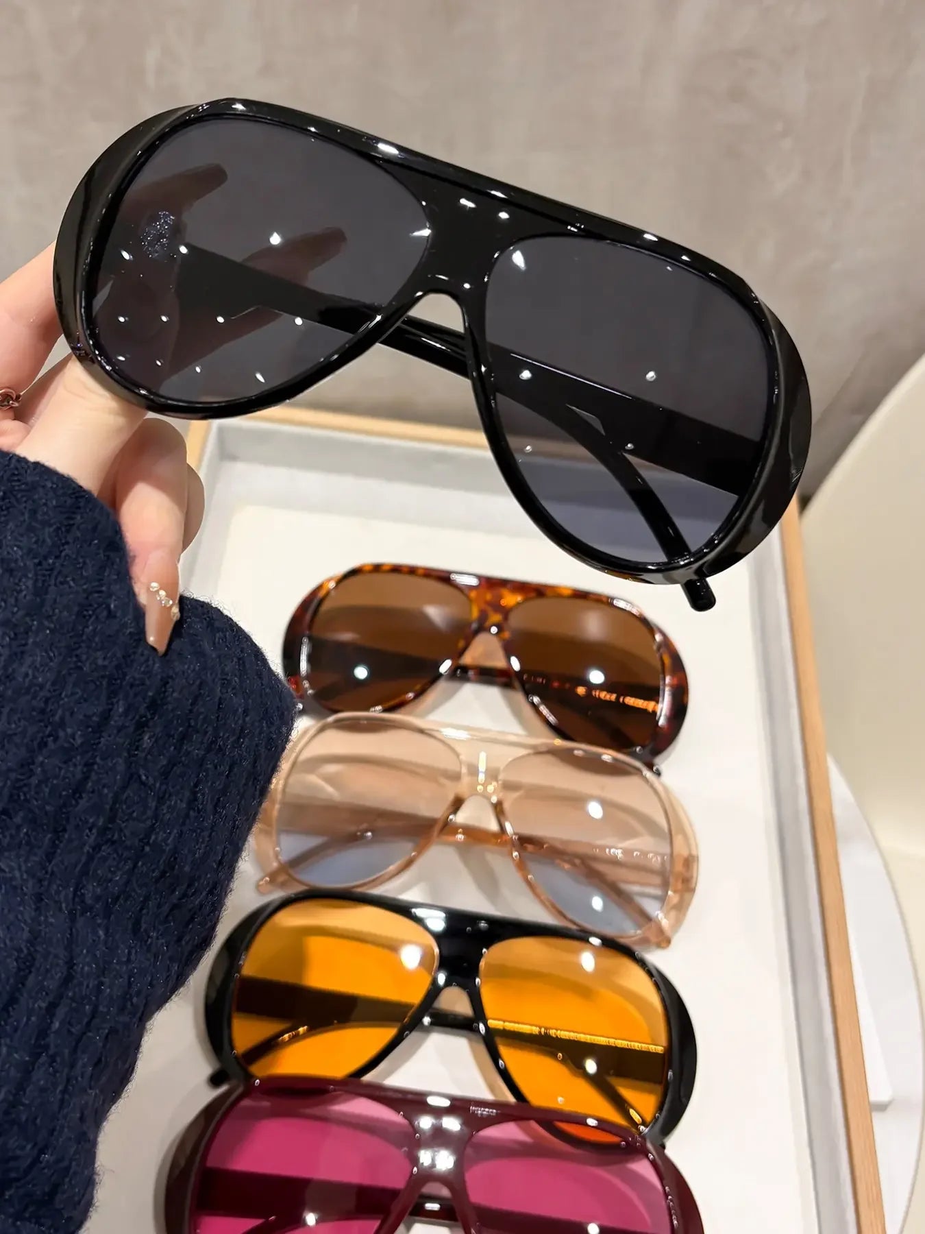 5 Pairs Y2K Street Style Women'S Plastic, Trendy Casual Leopard Pattern Sunglasses, Perfect for Beach Vacations, Driving and Night Out, Stylish Accessories for Every Occasion, Summer Trendy Sunglasses