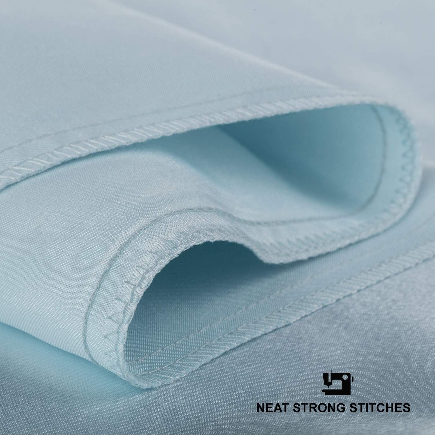 Satin Pillowcase with Zipper, for Hair and Skin Care, Feels Soft and Cool like a Silk Pillowcase, Satin Pillow Cases 2 Pack, Slik Pillow Cover, Baby Blue - Standard Size, Set of 2