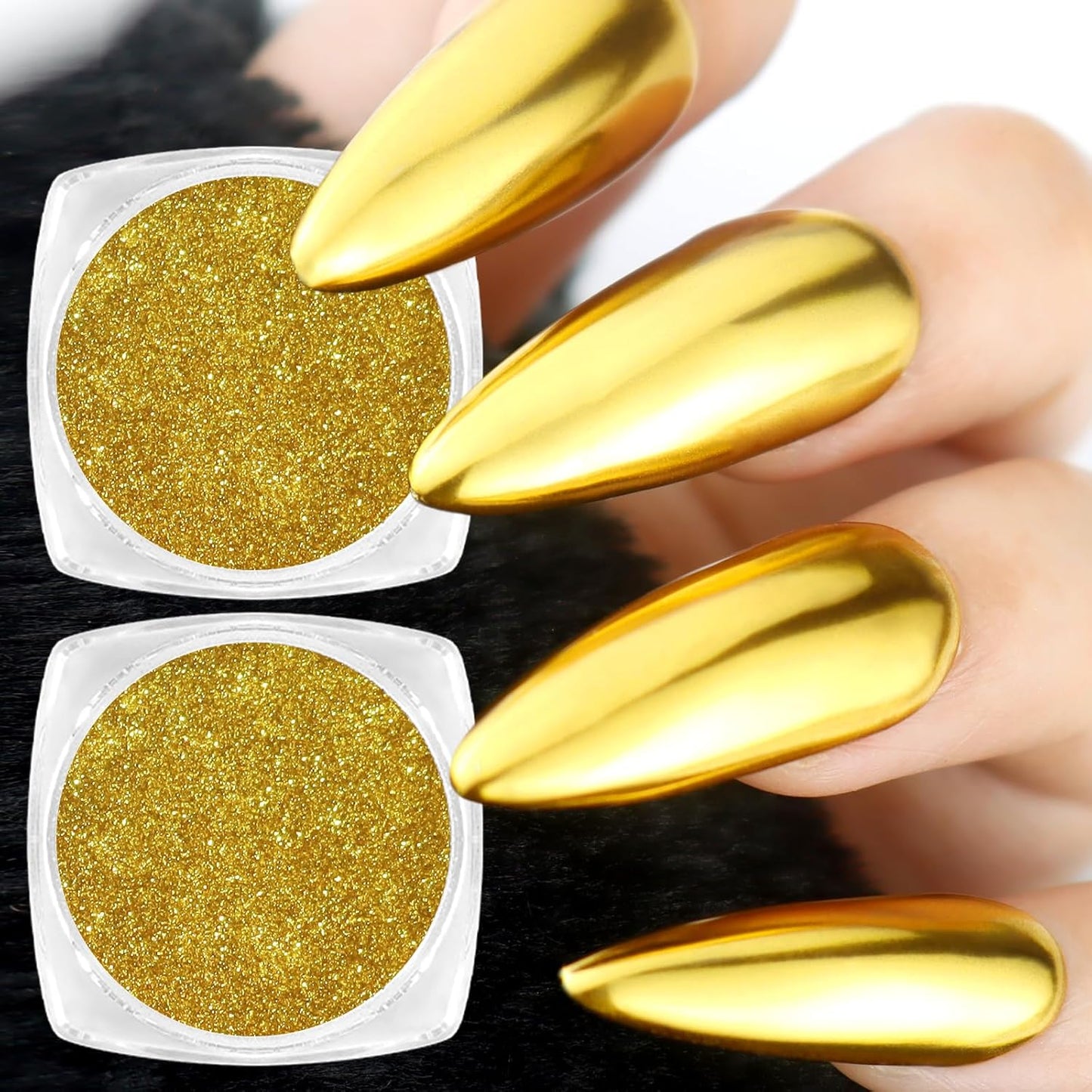 White Pearl Chrome Nail Powder, Iridescent Aurora Powder Metallic Mirror Effect Glitter Powder Pearlescent Ice Transparent Mermaid Pigment Pearl Glitter Dust Kit for Nail Art Decoration
