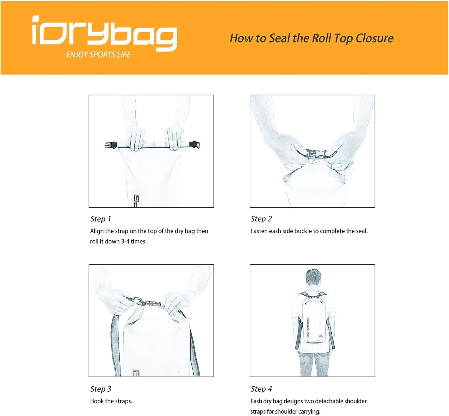 Dry Bag for Kayaking Waterproof 2L/5L/10L/15L/20L, Small Dry Sack Waterproof Bag for Boating