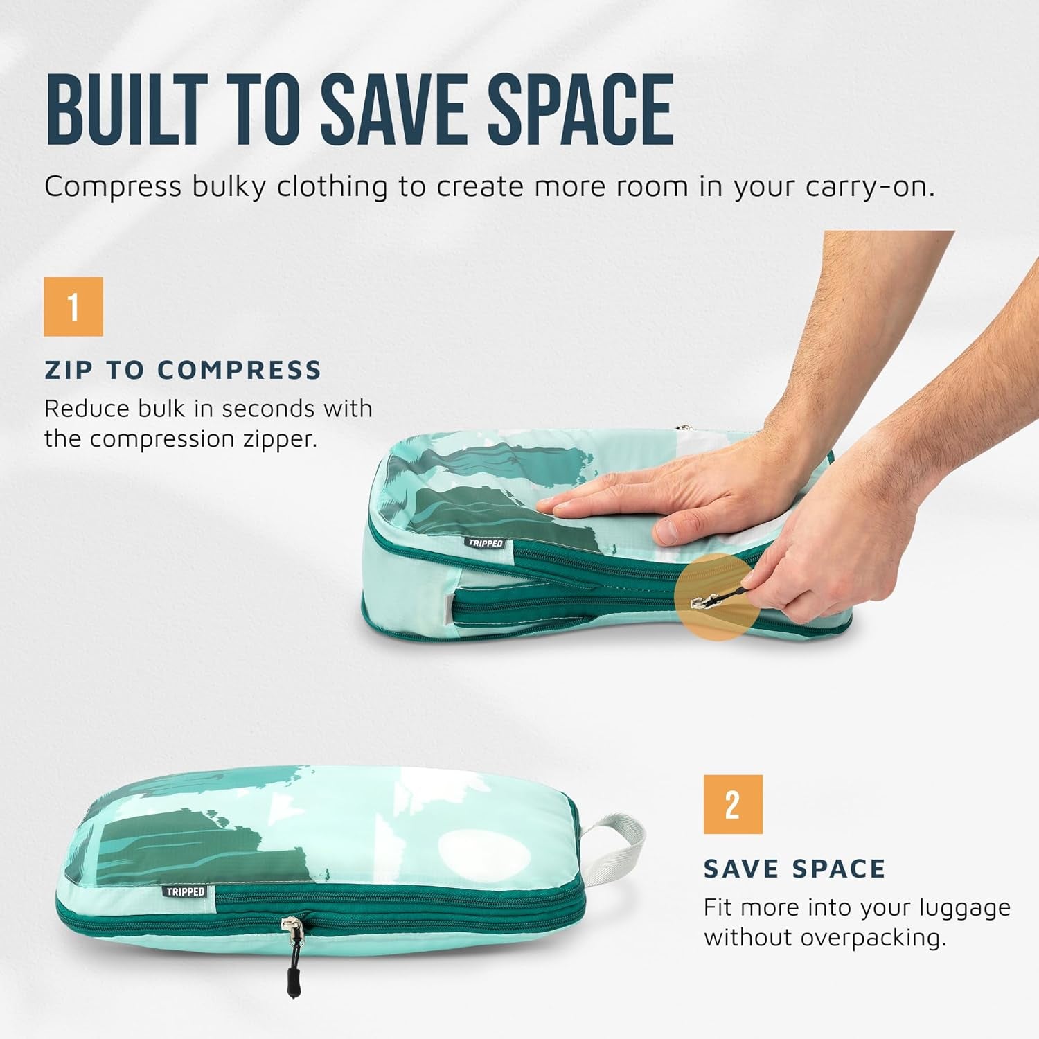 Compression Packing Cubes for Travel, 6-Piece Lightweight Packing Cubes Set for Carry-On Luggage & Backpacks –  (Getaways)
